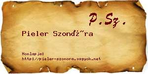 Pieler Szonóra névjegykártya